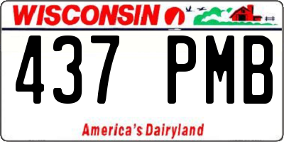WI license plate 437PMB