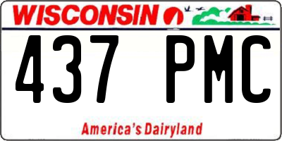 WI license plate 437PMC
