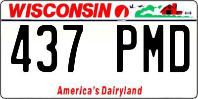 WI license plate 437PMD