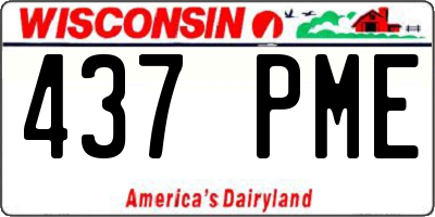 WI license plate 437PME