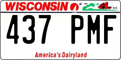 WI license plate 437PMF