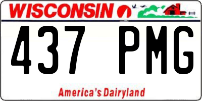 WI license plate 437PMG