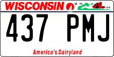 WI license plate 437PMJ