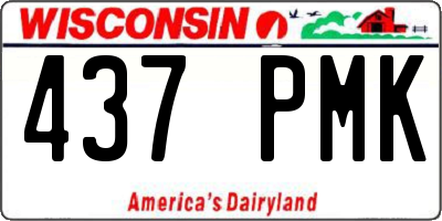 WI license plate 437PMK