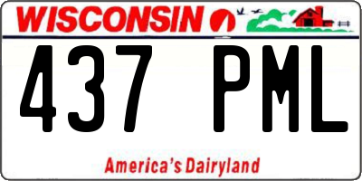 WI license plate 437PML