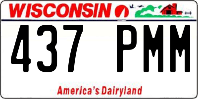 WI license plate 437PMM