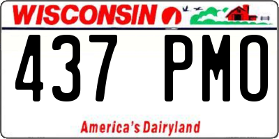 WI license plate 437PMO