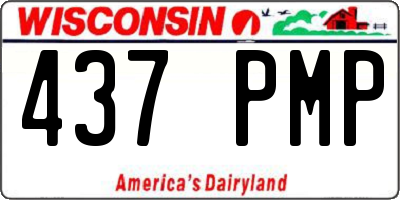 WI license plate 437PMP