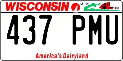 WI license plate 437PMU