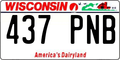 WI license plate 437PNB