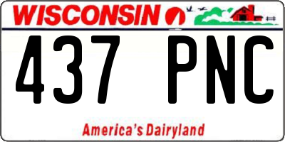 WI license plate 437PNC