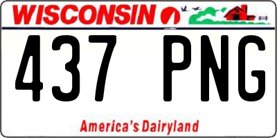 WI license plate 437PNG
