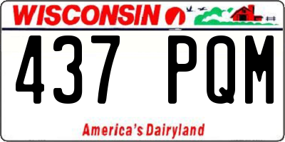 WI license plate 437PQM