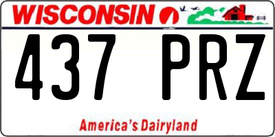 WI license plate 437PRZ