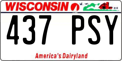 WI license plate 437PSY