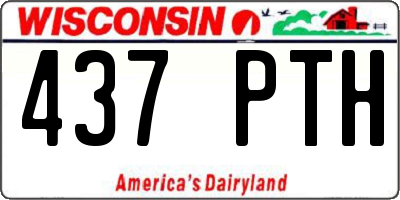 WI license plate 437PTH