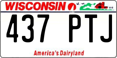 WI license plate 437PTJ