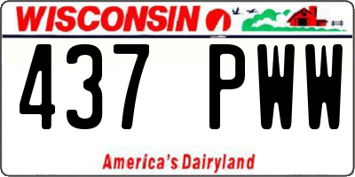 WI license plate 437PWW