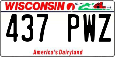 WI license plate 437PWZ