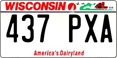 WI license plate 437PXA