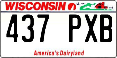 WI license plate 437PXB