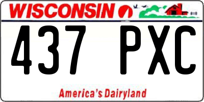 WI license plate 437PXC