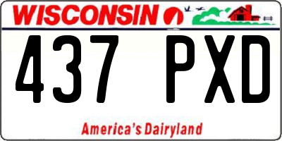 WI license plate 437PXD