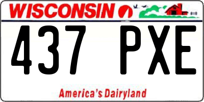 WI license plate 437PXE