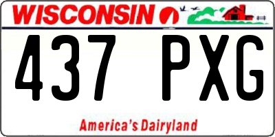 WI license plate 437PXG