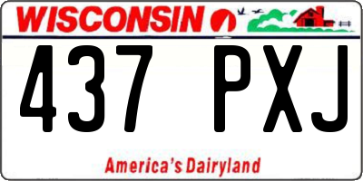 WI license plate 437PXJ