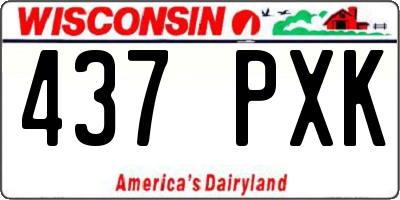 WI license plate 437PXK