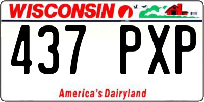 WI license plate 437PXP