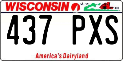 WI license plate 437PXS