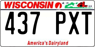 WI license plate 437PXT