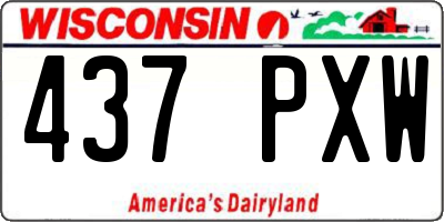 WI license plate 437PXW