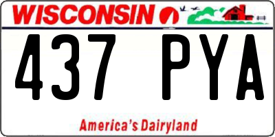 WI license plate 437PYA