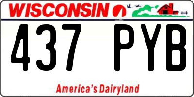 WI license plate 437PYB