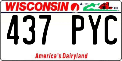 WI license plate 437PYC