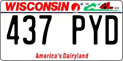 WI license plate 437PYD