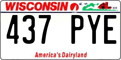 WI license plate 437PYE