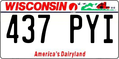 WI license plate 437PYI