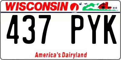 WI license plate 437PYK