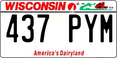 WI license plate 437PYM