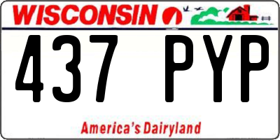 WI license plate 437PYP