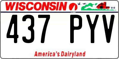 WI license plate 437PYV