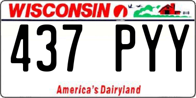 WI license plate 437PYY