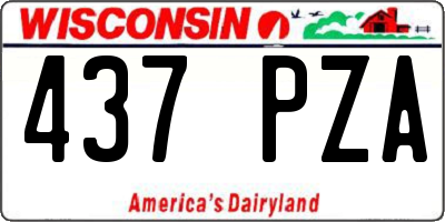 WI license plate 437PZA