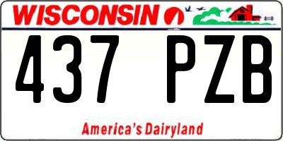 WI license plate 437PZB