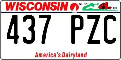 WI license plate 437PZC