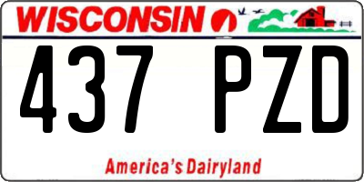 WI license plate 437PZD